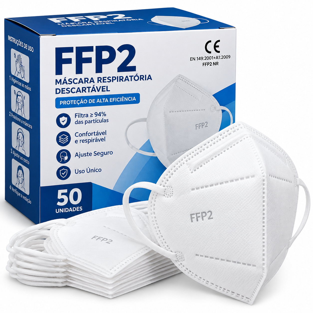 Máscara Descartável FFP2 Caixa 20
